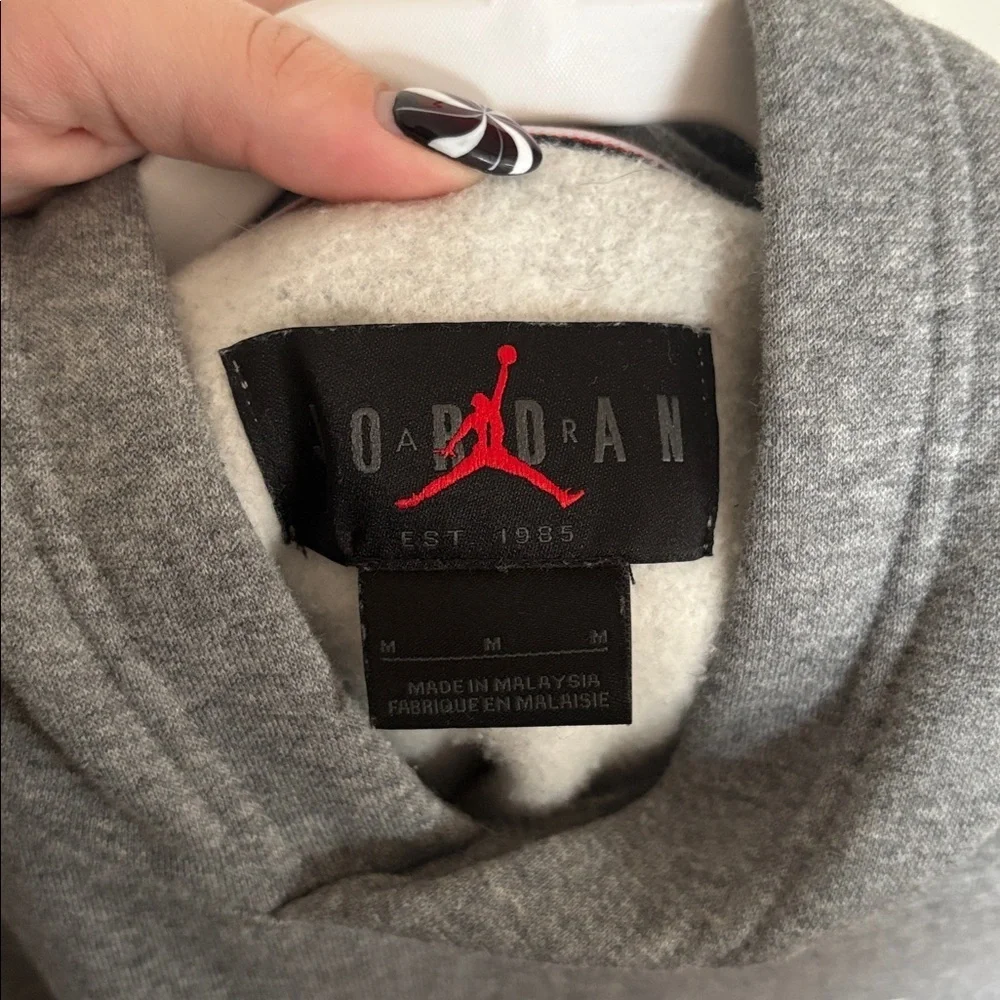 Nike Air Jordan Gray Pullover Hoodie Men’s Medium Jumpman Logo